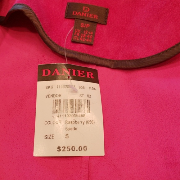 Danier Raspberry Suede Jacket - Picture 7 of 7